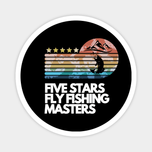 Five stars fly fishing masters vintage Magnet
